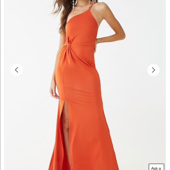 One shoulder formal dress with leg slit NWT - Picture 1 of 4